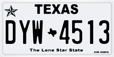 TX license plate DYW4513