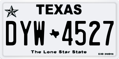 TX license plate DYW4527