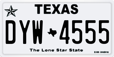 TX license plate DYW4555
