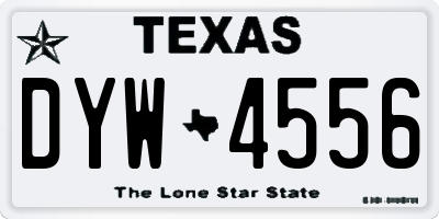 TX license plate DYW4556