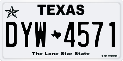 TX license plate DYW4571