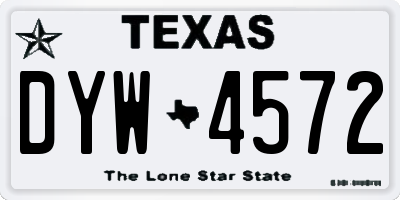 TX license plate DYW4572