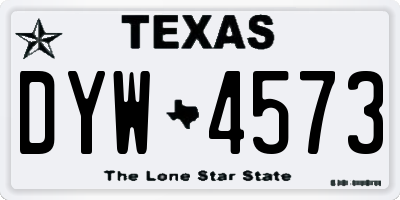 TX license plate DYW4573