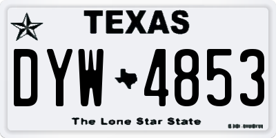 TX license plate DYW4853