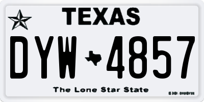 TX license plate DYW4857