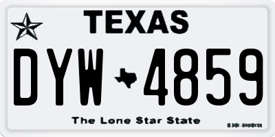 TX license plate DYW4859