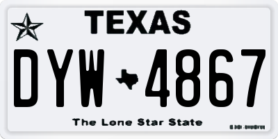 TX license plate DYW4867
