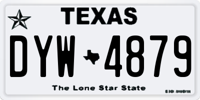 TX license plate DYW4879