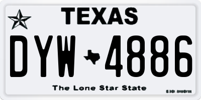 TX license plate DYW4886