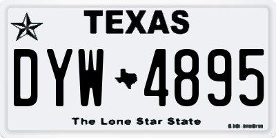 TX license plate DYW4895
