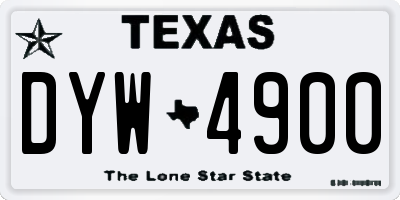 TX license plate DYW4900