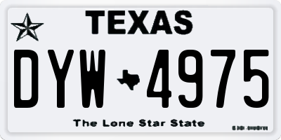 TX license plate DYW4975