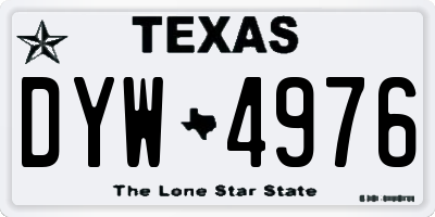 TX license plate DYW4976