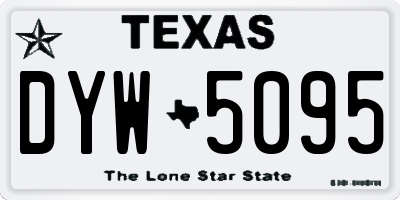 TX license plate DYW5095