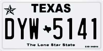 TX license plate DYW5141
