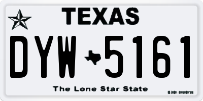 TX license plate DYW5161