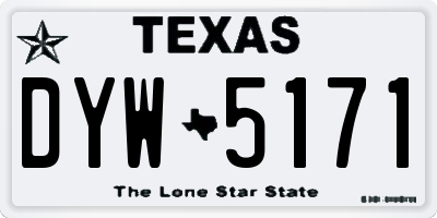 TX license plate DYW5171