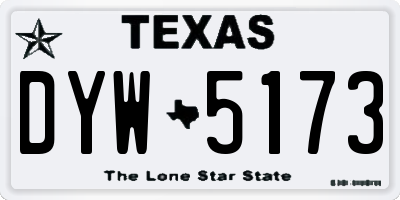 TX license plate DYW5173