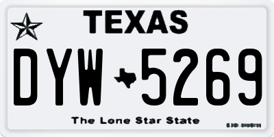 TX license plate DYW5269