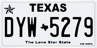 TX license plate DYW5279