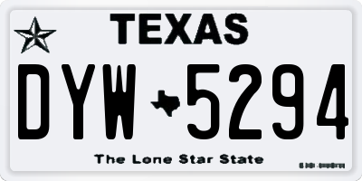 TX license plate DYW5294