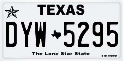 TX license plate DYW5295