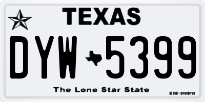 TX license plate DYW5399