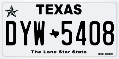 TX license plate DYW5408