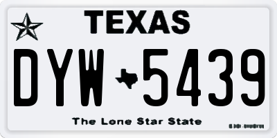 TX license plate DYW5439
