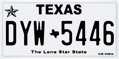TX license plate DYW5446