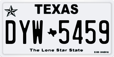 TX license plate DYW5459