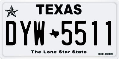 TX license plate DYW5511