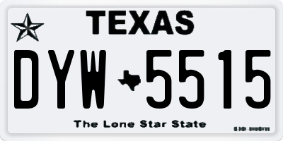 TX license plate DYW5515