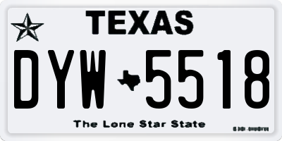 TX license plate DYW5518