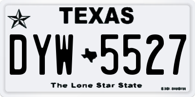 TX license plate DYW5527