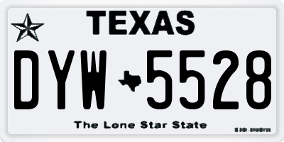 TX license plate DYW5528
