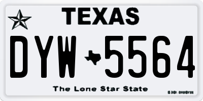 TX license plate DYW5564