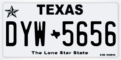 TX license plate DYW5656