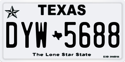 TX license plate DYW5688