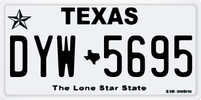 TX license plate DYW5695