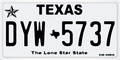 TX license plate DYW5737