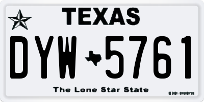 TX license plate DYW5761