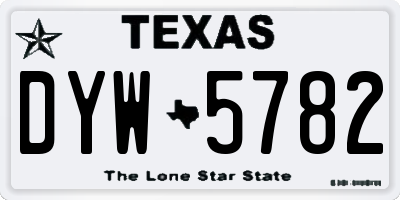 TX license plate DYW5782