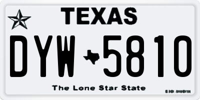 TX license plate DYW5810