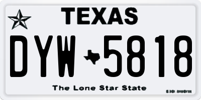 TX license plate DYW5818