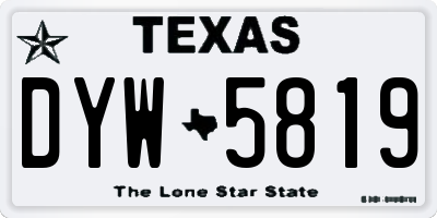 TX license plate DYW5819