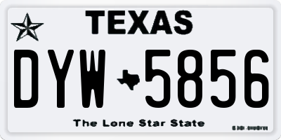 TX license plate DYW5856