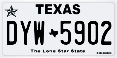 TX license plate DYW5902