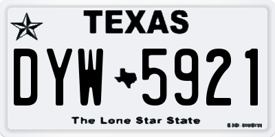 TX license plate DYW5921
