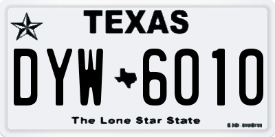 TX license plate DYW6010